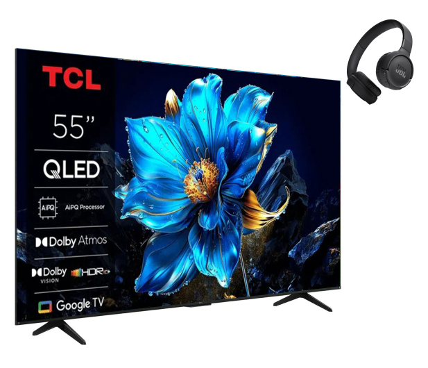 TCL 55P7K 55" 4K QLED Google TV + Tune 520BT Czarny - 1530181 - zdjęcie